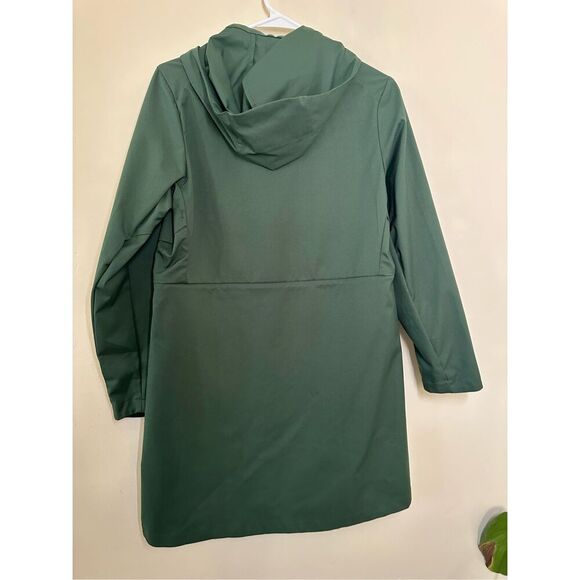 Tokyo Life Hunter Green Trench Hooded Jacket Size Large - Picture 4 of 6
